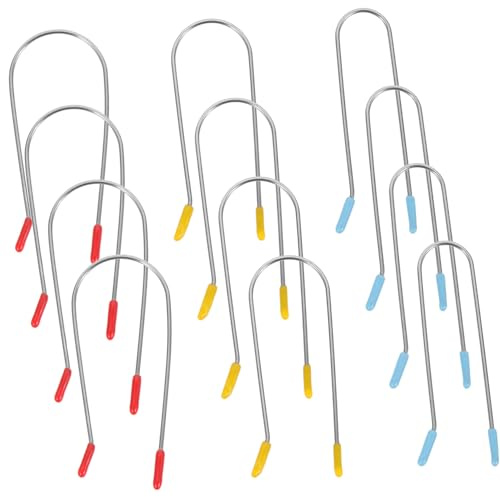 CTIRCHIU 24pcs Hot Roller Clips Hair Perm Rods Clips Set with 3.2cm Red 2.54cm Yellow 1.9cm Blue U-shaped Fixed Hair Styling Tools at Home and Salon