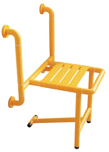 GarveeHome Sedile da doccia pieghevole per vasca da bagno, montaggio a parete, sgabello da doccia pieghevole con gambe pieghevole sgabello da bagno per anziani e disabili