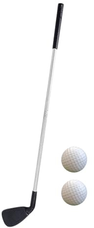 MotiveTech Mazza da Chipper da Golf con 2 Palline, Manico Telescopico Antiscivolo, Wedge da Golf per Destrorsi, Asta in Metallo, per Genitori E Figli, Regalo per, Adulti