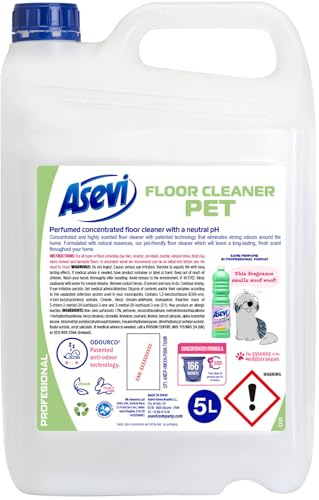 Asevi Concentrated Floor Cleaner Liquid – Fresh and Powerful Cleaning for Laminate, Stone and Hard Surfaces 5L (Pet)