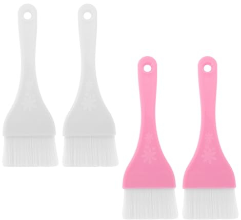 IWOWHERO 4 St Lermask Skönhetsborste Ansiktsmaskverktyg Puderborste Kroppsmakeupborste Ansiktsborste Ansiktsskönhetsborste Ansiktsmaskapplikatorborste Sminkborstar