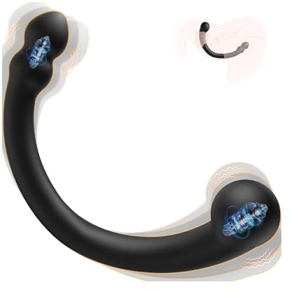 Tagnaff Anal Dildo Vibrator für Präzise Prostata G-Punkt Stimulation mit 2×10 Vibration, 30cm Handgeführte Doppeldildos Analvibratoren, APP Analplug Sex Spielzeug für Männer Frauen Paare Anfänger