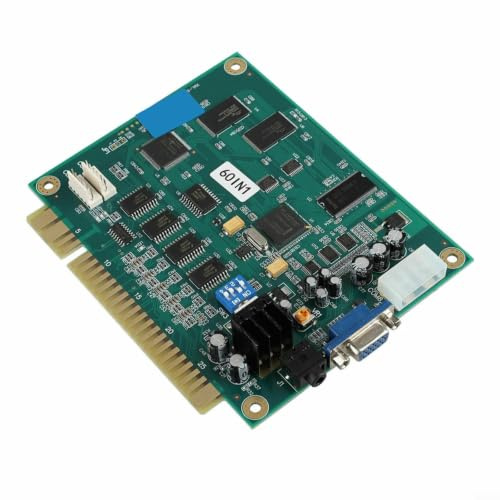 60-in-1 Multicade Board für JAMMA, CGA/VGA Ausgang, für arcade PCB mit ATX Anschluss, Unterstützung für Trackball und Joystick, 145x120mm