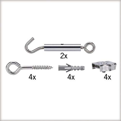 Paulmann 17803 Cable System Cable Accessories, Tension mounting Set Ceiling lamp Chrome Hallway Metal Wire Cable