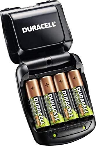 Duracell CEF27 - Pack de pilas y cargador (2 x AA, 2 x AAA, 1700 mAh/750 mAh,)