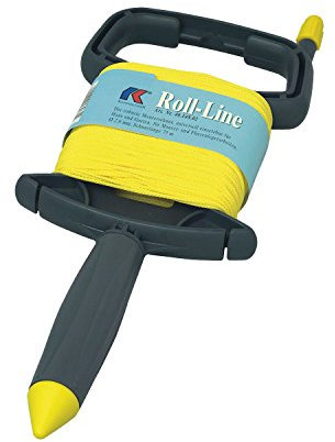 KAUFMANN 40.148.02 Maurerschnur Roll-Line gelb auf Kurbel ø 2 mm Länge 75 m