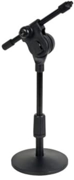 HQ-Power Soporte de mesa de micrófono, altura ajustable, incl. soporte para micrófono