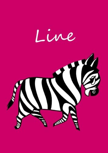 Line: personalisiertes Malbuch / Notizbuch / Tagebuch - Zebra - A4 - blanko