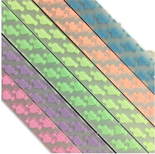 ODETOJOY Origami Papier Sterne Streifen Papierstreifen Package Fertig Leuchtet im Dunkeln 7 Farben, 210 Blatt-Pfeil Herz Design