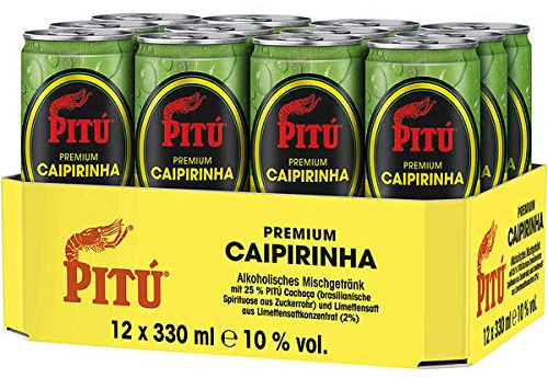 12 Dosen Pitu Caipirinha 10% Vol. a 0,33L inc. 3.00.€ EINWEG Pfand Caribean Rum Mixgetränk