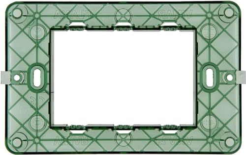 Vimar Plana 0T14613 Supporto 3 moduli, con viti, per scatole 3 moduli, 10 pezzi