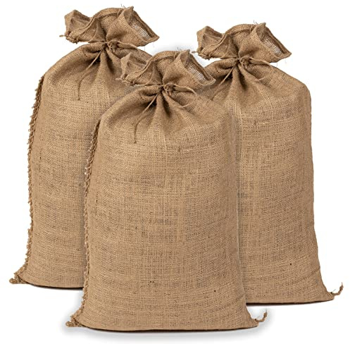 La Cordeline Lot 3 Sacs 40 x 70 cm Sen Toile de Jute 305 gr/m² - Sac Sable, stockage
