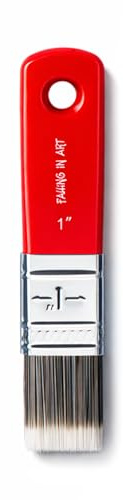 Falling in Art Flat Paddle Paint Brush, Scale Brush for Oil and Acrylic Paints,1 Inch