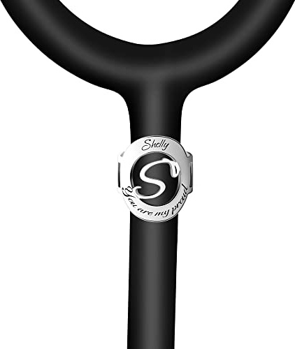 Stethoskop Name Tag Personalisierte Stethoskop Zubehör Charms Stethoskop ID Tag Benutzerdefinierte Logo Geschenk für Krankenschwester/Arzt/Student/Lehrer/Assistent (D-silver)