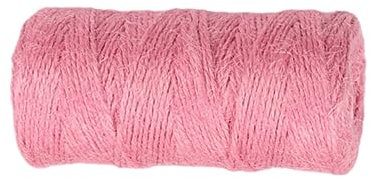 DOITOOL 100m Hemp Rope Pink String for Diy Crafts Garden Twine for Festive Decoration and Bundling