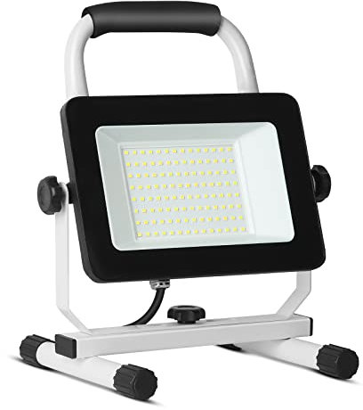 JOYDEER 60W 6000 Lumen LED Baustrahler Arbeitsleuchte im Freien, Wasserdichtes Arbeitsscheinwerfer mit Dimmbare Schalter,Werkstatt Arbeitslicht mit Netzkabel für Garage Auto, Außenbeleuchtung