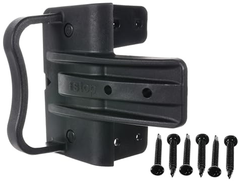 Gate Stop with Handle - Gate Stopper (Vinyl/PVC Gates - Black Color)