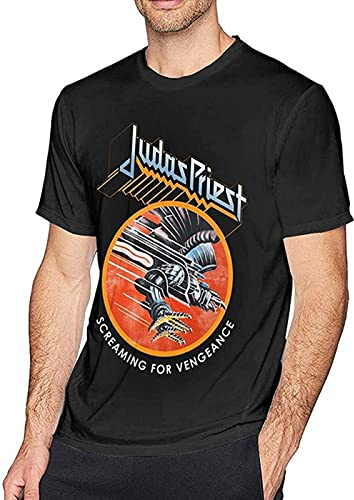 Lube Judas Screaming for Vengeance Priest T-shirt noir pour homme, Noir , L