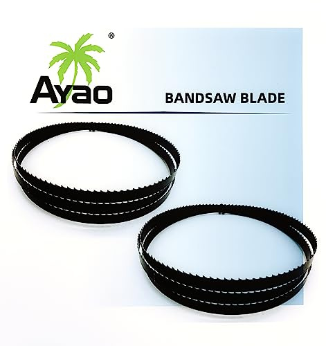 AYAO 72 Inch X 1/4 Inch X 10TPI Band Saw Blades for Wen 10 Band Saw, 2 Blades