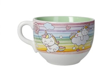 Brandani 52504 JUMBO TAZZA UNICORNO STONEWARE, cm d 12,5 x 9h, 500 ml, Lavastoviglie, Microonde