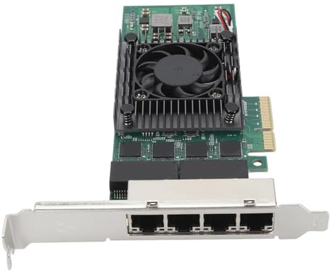 Annadue Tarjeta de Red PCIE de 4 Puertos, Chip de Alto Rendimiento, Transmisión Rápida 2.5G, Compatible con Múltiples Sistemas Operativos, Grado Industrial, Gigabit Ethernet, para Servidor