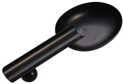 Posacenere per sigari da viaggio portatile per sigaro posacenere creativo in acciaio inox cucchiaio posacenere per regalo Home Office (nero)
