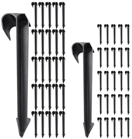 50 Pali Fissi Da Terra, Pali Da Terra Per Aiuole, Picchetti Fissi Per Prato Da Giardino, Chiodi Di Sicurezza Per Il Terreno, Forniture Per Orto