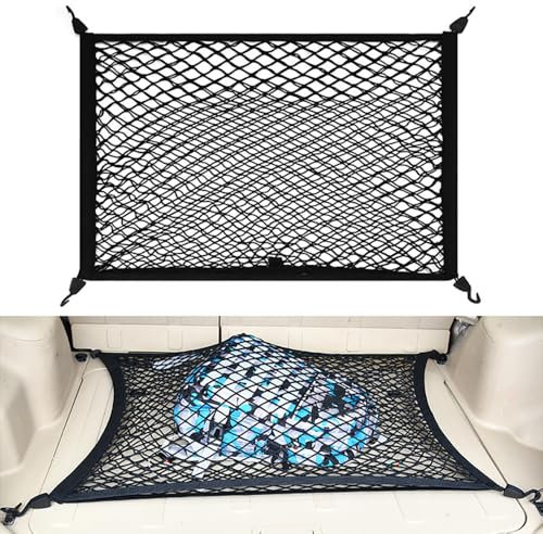 WSXCDE Auto Kofferraumnetz, für Ford Kuga 2015-2019 Hochelastisches Nylon Kofferraum Organizer Netz Elastisches Kfz Aufbewahrungsnetz Gepäcknetz,C-Double Layer