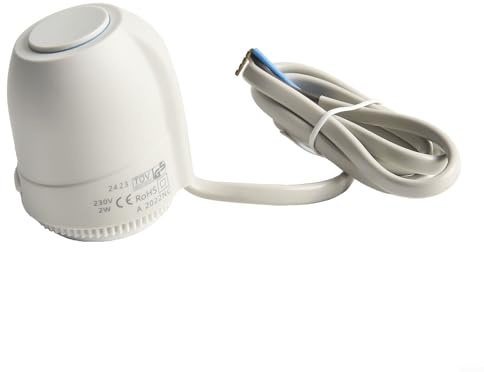 Hasaller Elektrischer Thermo-Stellantrieb 2W Thermostat Stellantrieb Zonenventil Thermoelektrischer Thermoaktor AC 230V Elektrischer Heizungsaktor Krümmer Fußbodenheizung Thermostate