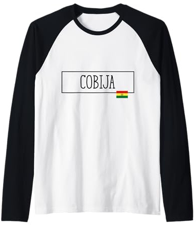 Cobija Country Bolivia Viaje Familiar Boliviano Hombres Mujeres Camiseta Manga Raglan