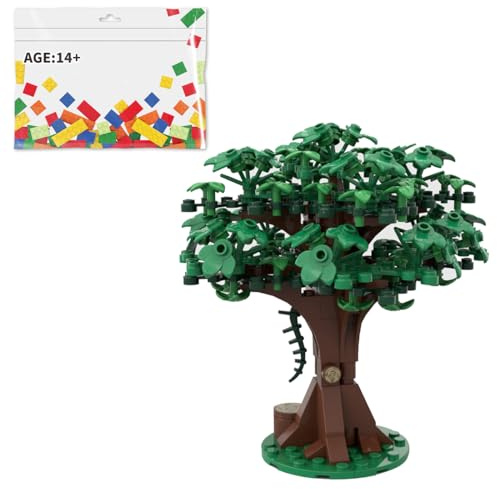 BlocteckToy Mittelalterlicher Thema Bauklötze, 183 Stück mittelalterlichen grünen Baum Modell Klemmbausteine für Erwachsene und Jugen, MOC-79007