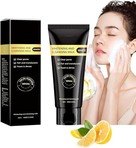 Lait nettoyant et éclaircissant à la niacinamide, exfoliant visage hydratant et nettoyant en profondeur, hydratation naturelle, pour un nettoyage du visage et un contrôle du sébum