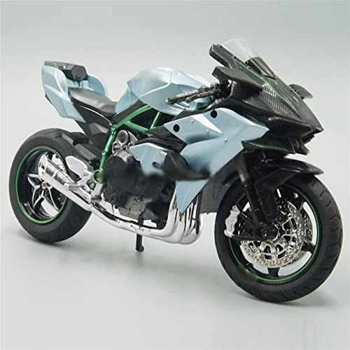 1/12 Diecast Motorcykelmodell Leksak Sportcykel Med Ljud & Ljus För Barnpresenter Vuxenkollektion För Kawasaki För Ninja H2