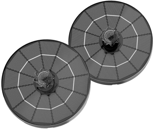 AISITIN 2PCS Solar Springbrunnen für Außen mit 4 Effekte und 3 Stützstangen | 3,5W Solarbrunnen für Draussen mit Düsenaufbewahrung, Solar Schwimmender Fontäne Pumpe für Garten,Vogel-Bad,Teich