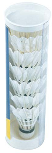 6 Feather Shuttles in Sleeve-White