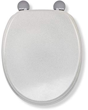 Croydex White Quartz Toilet Seat with Flexi-Fix Adjustable Hinges