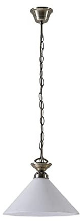 Ceiling Light 'Otis' dimmable (Antique, Vintage) in White Made of Glass for e.g. Kitchen (1 Light Source, E27) from Lindby | Pendant Lighting, lamp, Hanging lamp, lamp, Ceiling lamp, Hanging Light