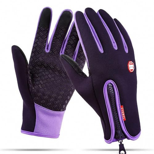 CYG&CL Outdoor Winter Touchscreen Warm Gloves, Water Resistant Windproof Anti-Slip Sports Gloves for Cycling Driving Running Hiking Climbing Skiing Sports, Adjustable Size for Men＆Women