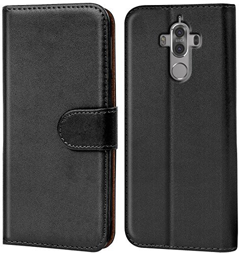 Verco Funda para Huawei Mate 9, Telefono Movil Case Compatible con Mate 9 Libro Protectora Carcasa, Negro