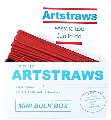 Artstraws MINI School Pack RED Paper Straws Art Straws 500 4mm