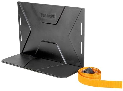 Walser Kofferraum Ordnungshelfer FastFix Göße L, Ladungshilfe mit Gurt, Kofferraumsicherung mit Kofferraumhalterung und Gurt 32x12,7x21 cm schwarz/orange