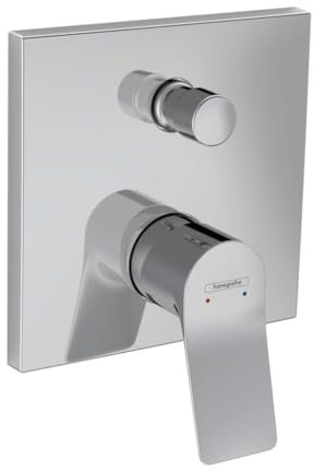 hansgrohe Wannenarmatur Vivenis, Unterputz Badarmatur für 2 Funktionen, Chrom