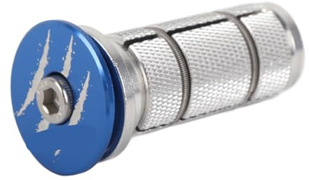 SPYMINNPOO Fahrrad Headset Expander, Carbon Fahrrad Gabel Headset Top Cover CNC Fahrrad Steuersatz Schraube Wiederverwendbar für (Blaue Headset-Abdeckung)