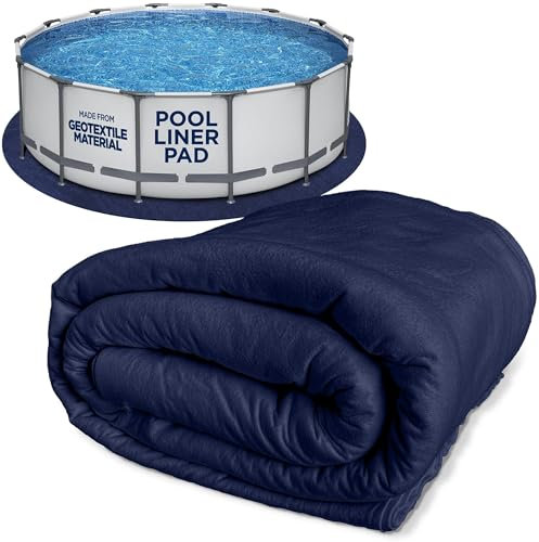 Shop Square Precut 15-Foot Round Pool Liner Pad for 15' Above Ground Swimming Pools - Puncture Prevention Extends Liner Life, Durable Eco-Friendly Geotextile Material