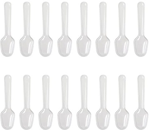 Honbay 200PCS Disposable Tasting Spoons Small Plastic Sampling Spoons Clear Mini Food Ice Cream Spoons for Food Trucks Parties and Events