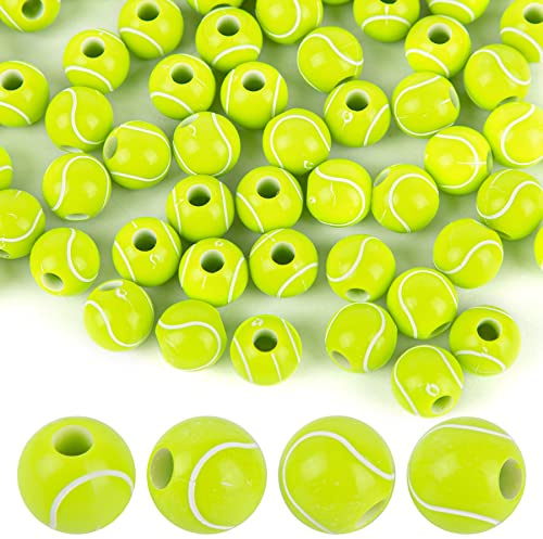 AUEAR, Confezione da 100 palline da tennis da 12 mm, per la creazione di gioielli, collane, bracciali, accessori decorativi artigianali