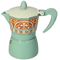 Brandani 52625 Caffettiera Le Cementine Rosone 3 Tazze, Alluminio, No Induzione, 200ml, 3 tazzine