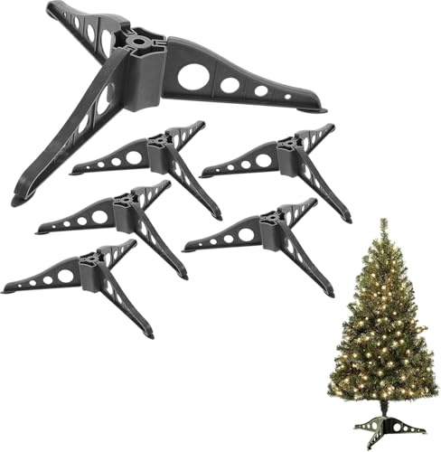 Beavorty Bases d'arbre De Noël en Plastique 6 Pièces Support Stable Et Léger pour Mini Sapin Fixateur Pratique pour Décoration De Noël Et Événements Festifs