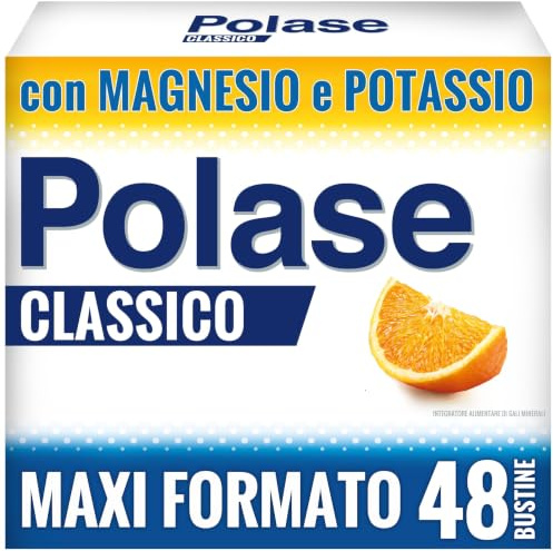 Polase Classico, Integratore Magnesio e Potassio, Gusto Arancia, 48 Bustine