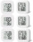 Funmo 6pcs Mini Thermomètre Hygromètre-Digital Thermo HygromèTre Fonction ℃ / ℉,Moniteur Température Termometre Maison -50~70 ℃, 10% 99% RH Convient pour Maison, Bureau (batterie incluse), blanche